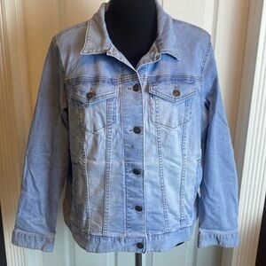 Woman Within Jean Jacket Light Blue Denim Sz 16W NWOT